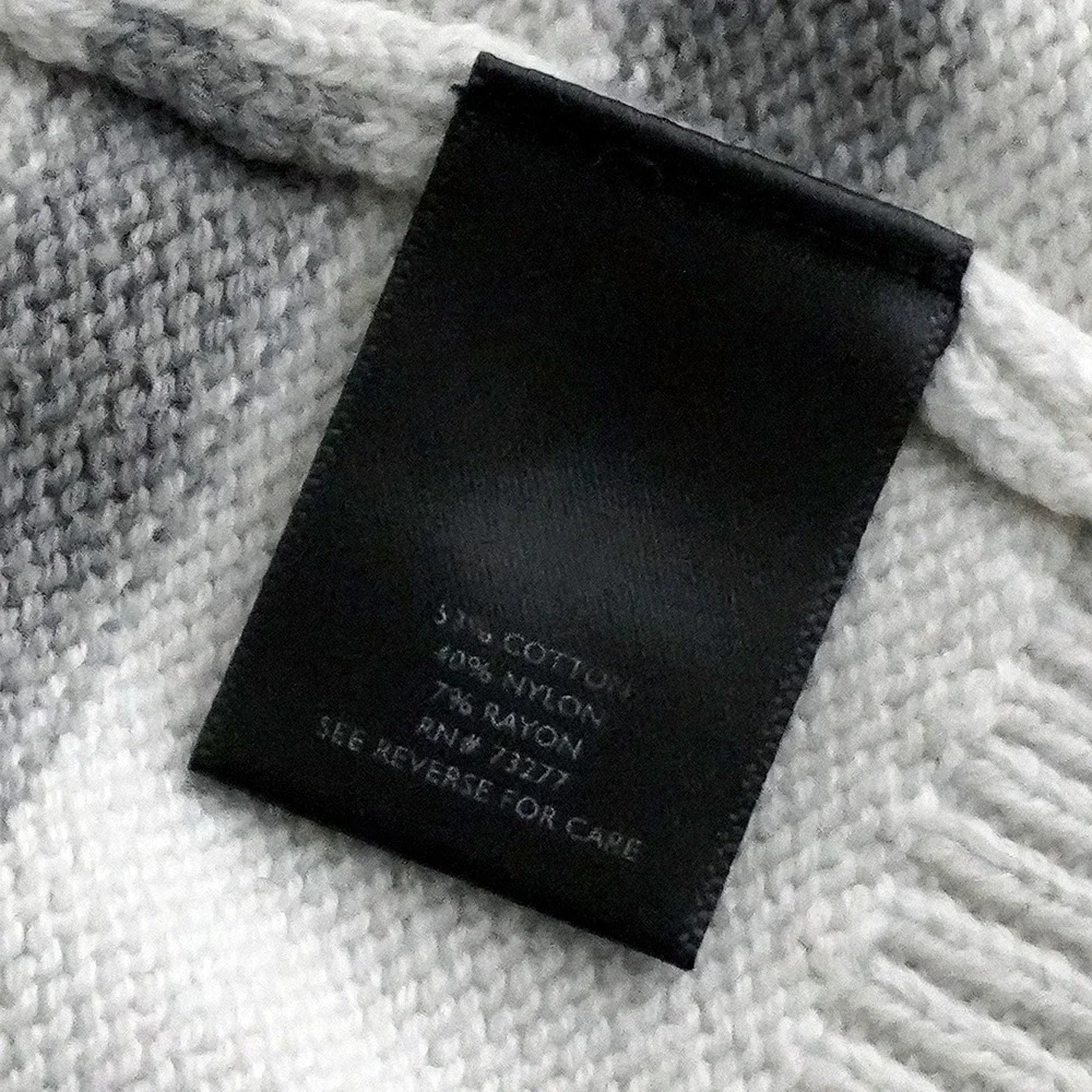Simply Vera Wang Asymmetrical Striped Sweater Grey Neutral Knit 0X L‎ Coastal